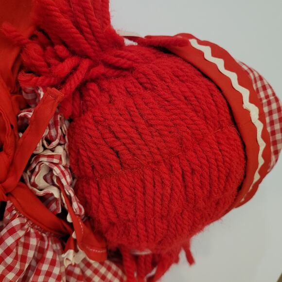 Vintage Creepy Clown Doll 24" Plastic Face Red Check Outfit Halloween Prop Toy - Picture 10 of 11